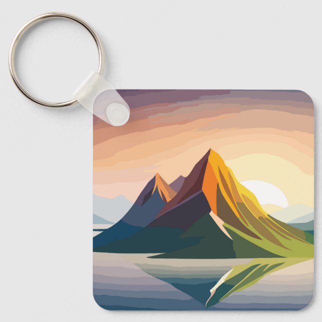  Beautiful Sunrise  Key Ring (Front)