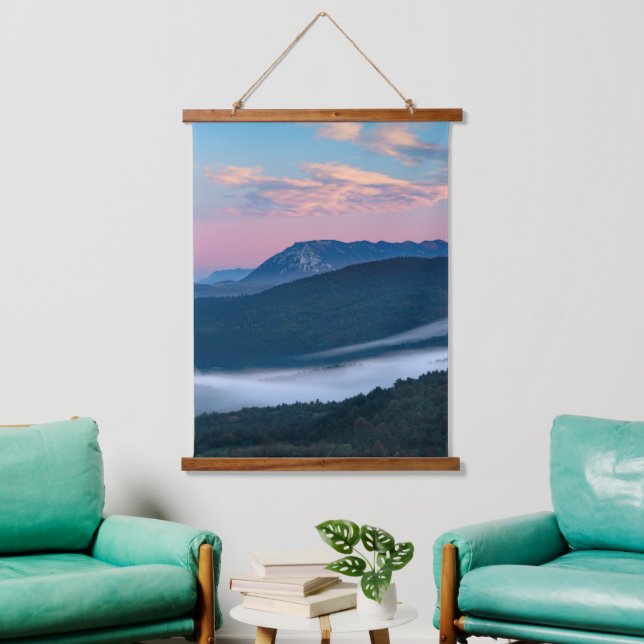 Beautiful sunrise view on Nanos from Šilentabor, S Hanging Tapestry (Living Room)