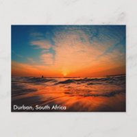 Beautiful sunrises over the ocean in Durban, South
