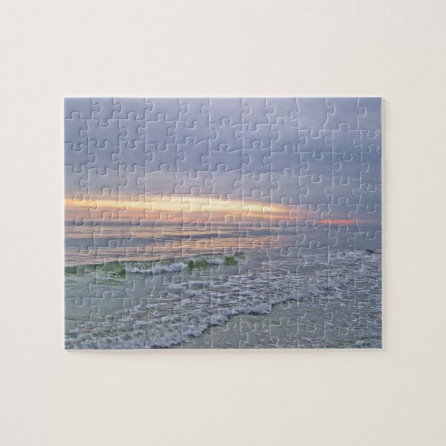 Beautiful Sunset Along Oak Island Jigsaw Puzzle (Horizontal)