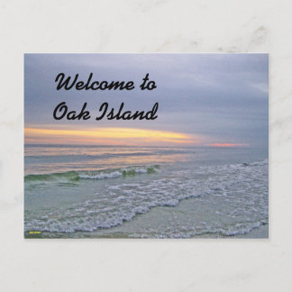 Beautiful Sunset Along Oak Island Postcard