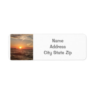 *BEAUTIFUL SUNSET AT BEACH* ADDRESS LABELS