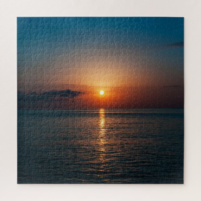 Beautiful sunset at sea. Batumi Georgia Jigsaw Puzzle (Vertical)