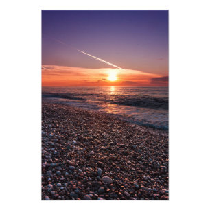 Beautiful sunset at sea. Batumi Georgia Photo Print