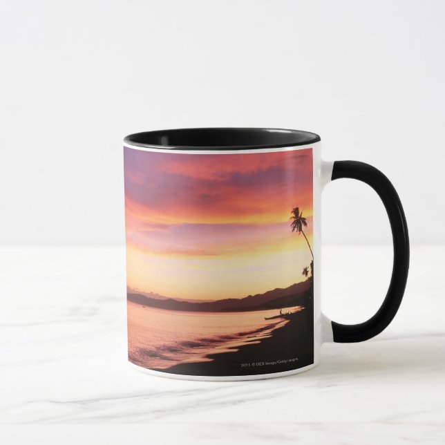 Beautiful sunset at the beach mug (Right)