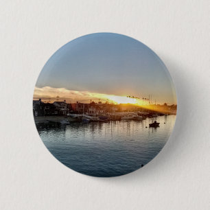 Beautiful Sunset at the Harbour in Balboa Island 6 Cm Round Badge