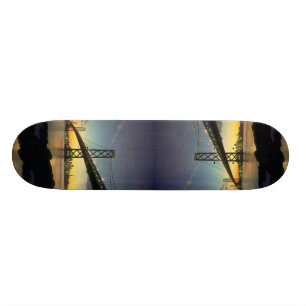 Beautiful Sunset: Bay Bridge, San Francisco, Calif Skateboard