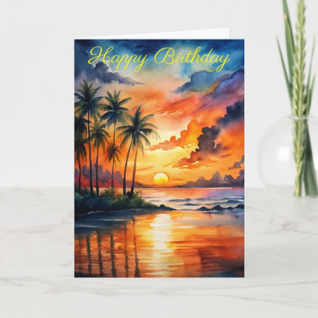 Beautiful Sunset Card (Front)