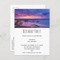 Beautiful Sunset Coastal Photograph Birthday