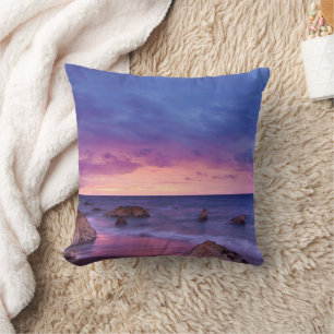 Beautiful Sunset Coastal Photograph Cushion
