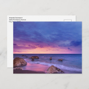 Beautiful Sunset Coastal Photograph Postcard