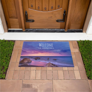 Beautiful Sunset Coastal Photograph Welcome Doormat
