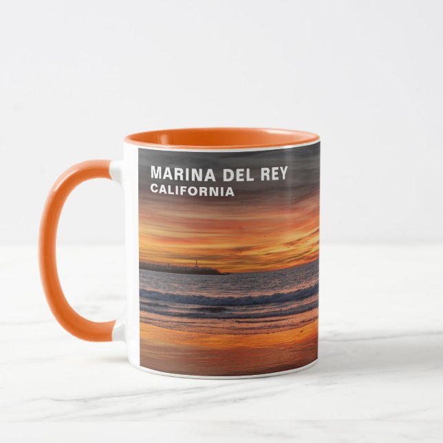 Beautiful Sunset Colors - Marina Del Rey, CA Mug (Left)