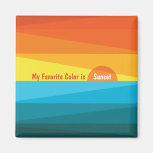 Beautiful Sunset Colourful Magnet