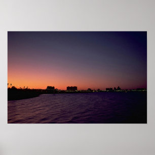 Beautiful Sunset: Corpus Christi, twighlight, Texa Poster