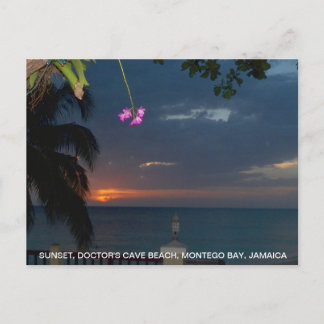 Beautiful Sunset Doctor's Cave Beach, Jamaica Postcard