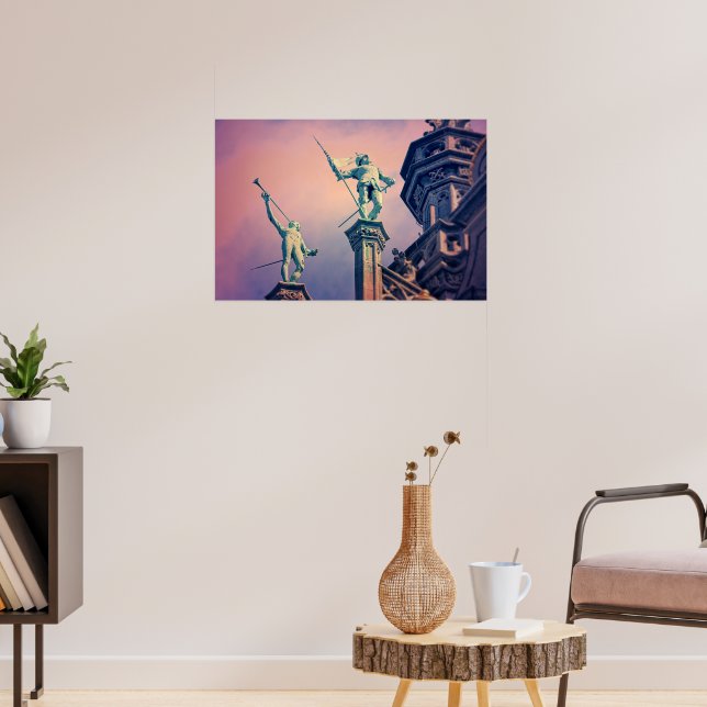 Beautiful sunset in Brussels Poster (Living Room 3)