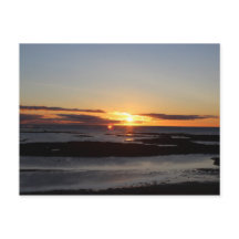 Beautiful sunset in Iceland postcard