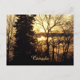 Beautiful Sunset in Quebec, Canada Personalised Postcard