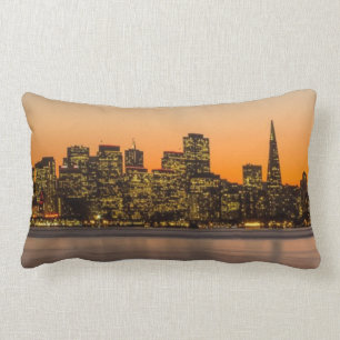 Beautiful sunset in San Francisco Lumbar Cushion
