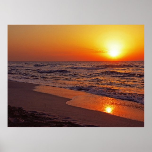Beautiful Sunset Landscape Illustration  Poster (Front)