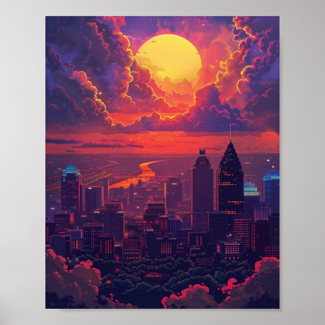 Beautiful Sunset Louisville Kentucky USA Poster (Front)