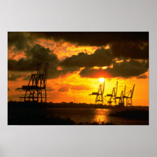 Beautiful Sunset: Norfolk, Virginia Poster
