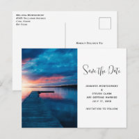 Beautiful Sunset on a Calm Lake Save the Date