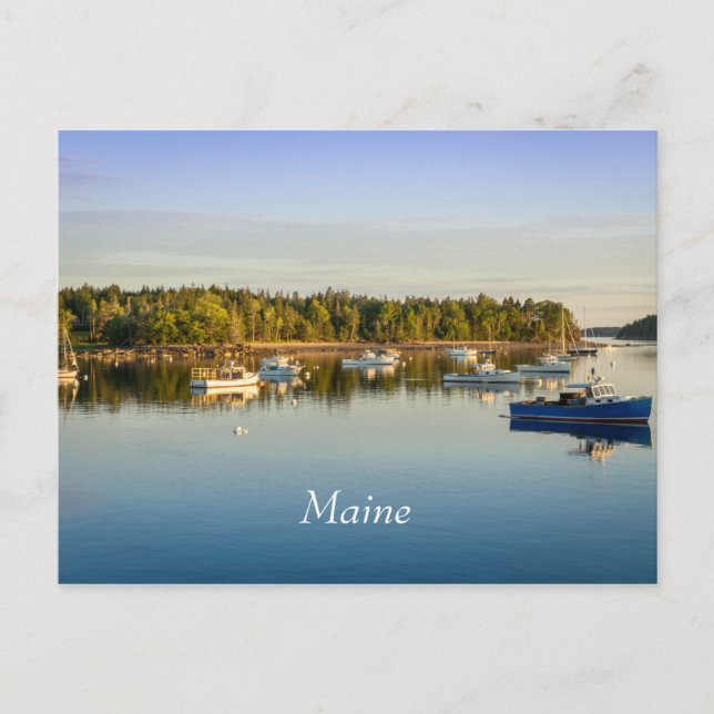 Beautiful  sunset on Maine coast Postcard (Front)