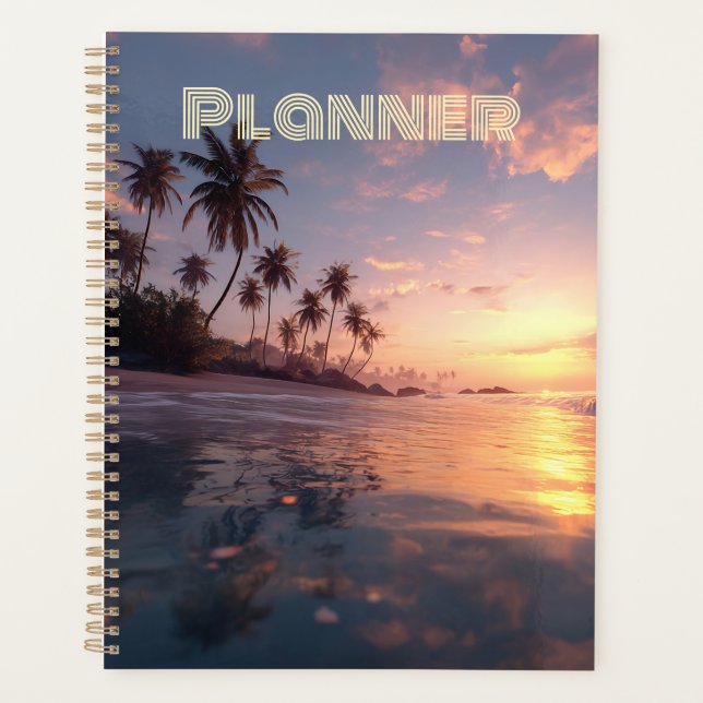 Beautiful sunset over calm water Planner (Front)
