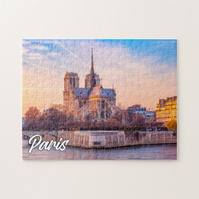 Beautiful Sunset Over Paris, France Jigsaw Puzzle (Horizontal)