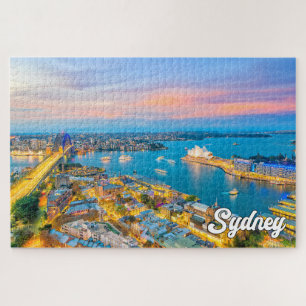 Beautiful Sunset Over Sydney, Australia Jigsaw Puzzle