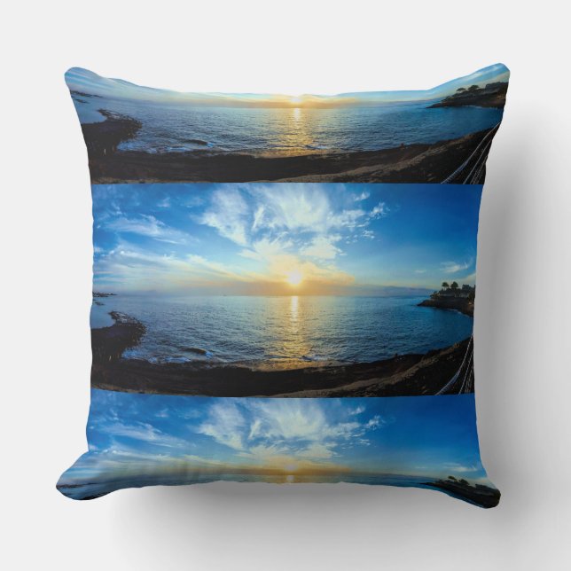Beautiful Sunset Over Tenerife Canary Islands Cushion (Front)
