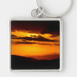 Beautiful sunset photo key ring