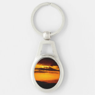 Beautiful sunset photo key ring