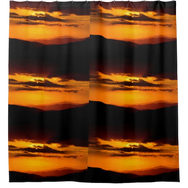 Beautiful sunset photo shower curtain (Front)