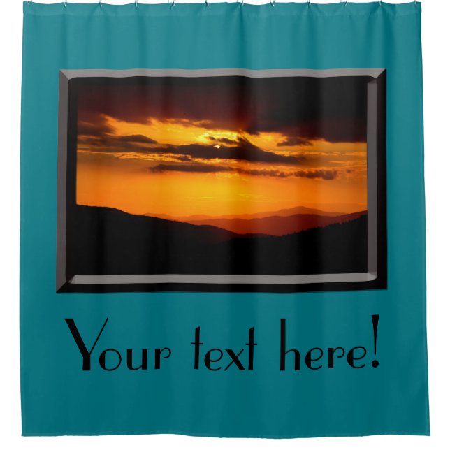Beautiful sunset photo shower curtain (Front)