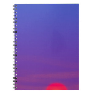 beautiful sunset scenery design notebook