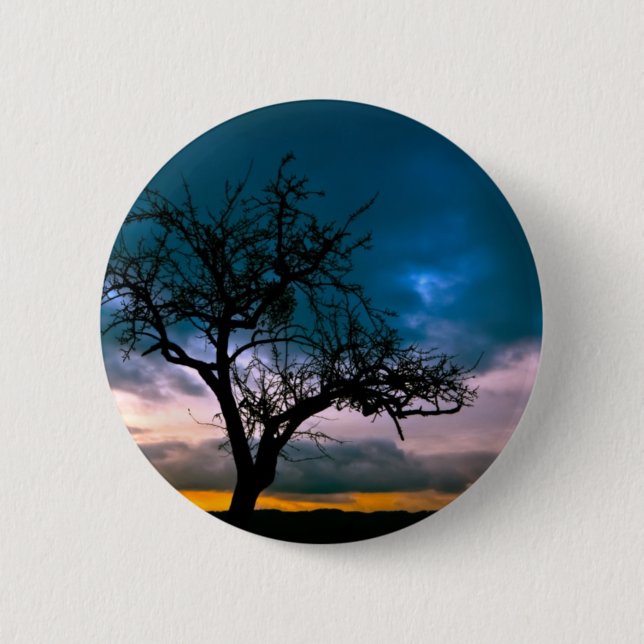 Beautiful Sunset Scenic Landscape Photographic Art 6 Cm Round Badge (Front)