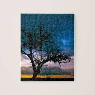 Beautiful Sunset Scenic Landscape Photographic Art Jigsaw Puzzle
