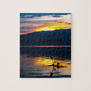 Beautiful Sunset Scenic Landscape Photographic Art Jigsaw Puzzle