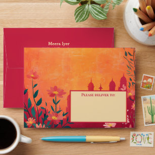 Beautiful Sunset Serenade Wedding Envelope