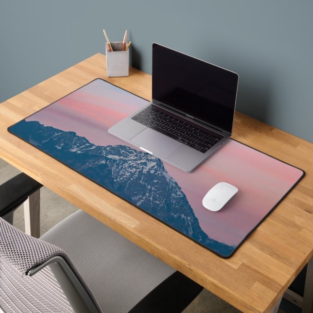 Beautiful sunset sky above mountain Storžič, Slove Desk Mat (Office 2)