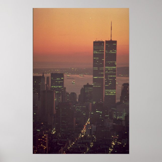 Beautiful Sunset: Sunset on the World Trade Centre Poster (Front)