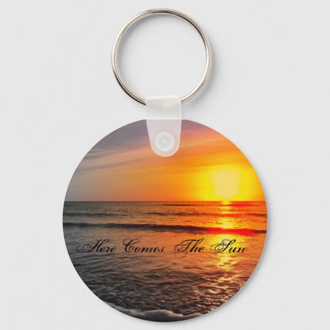 Beautiful-Sunset-sunsets-and-sunrises-1290022-1... Key Ring (Front)