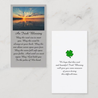 Beautiful Sunset Sympathy Prayer Card