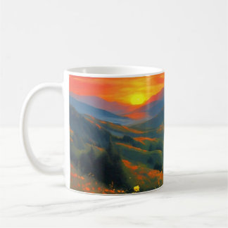 Beautiful Sunset View Girl Scenery  Coffee Mug