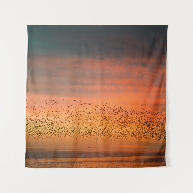 BEAUTIFUL SUNSET WITH BIRDS TAPESTRY (Front)
