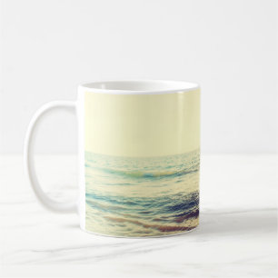 Beautiful Sunset with sea and beach - Vintage and Coffee Mug