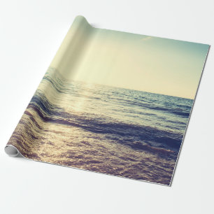 Beautiful Sunset with sea and beach - Vintage and Wrapping Paper
